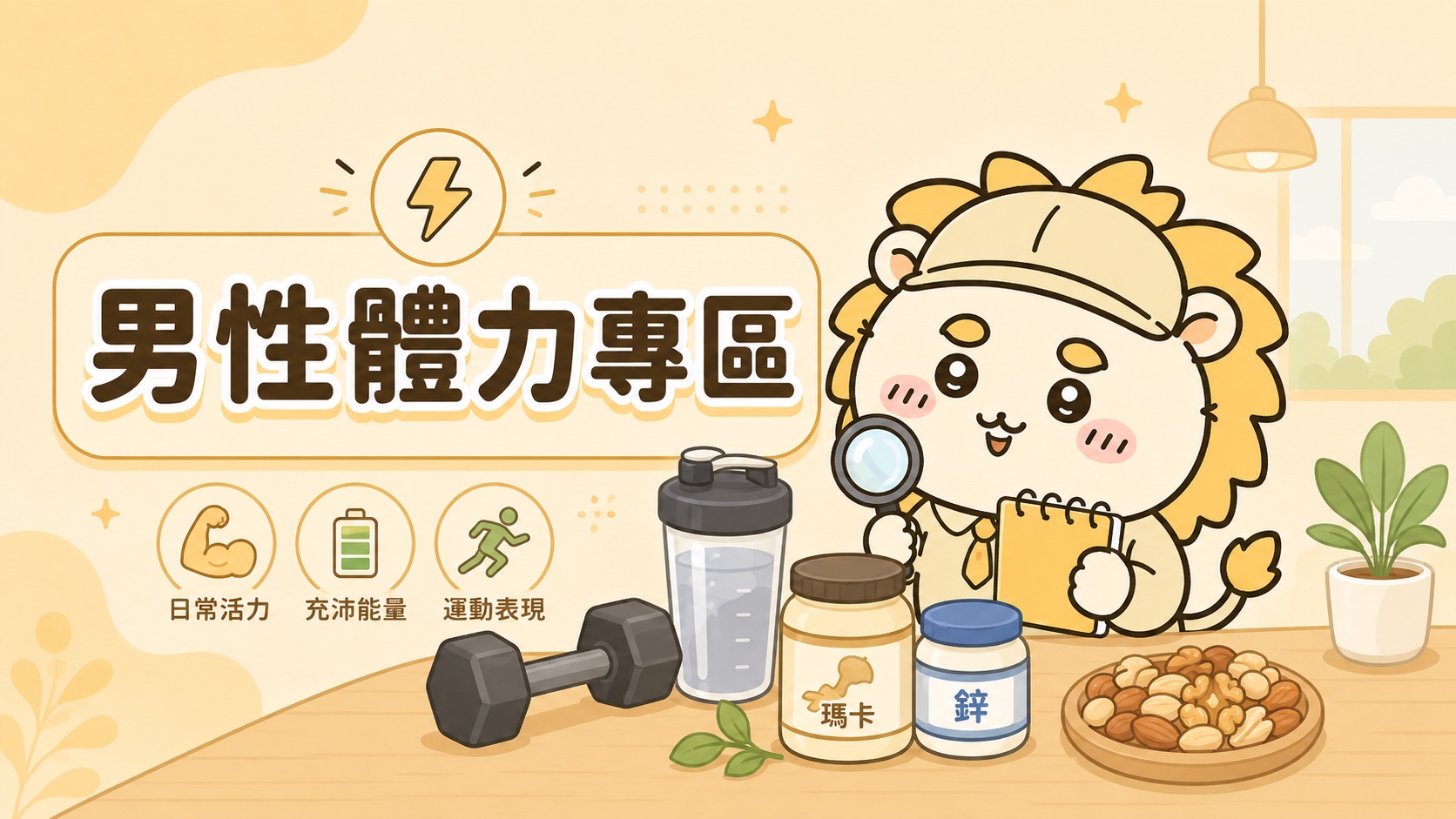 男性體力商品導覽插圖